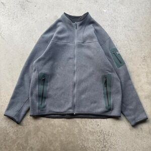 Arc'teryx Covert Light Grey Full Zip Fleece Jacket Outdoors Hiking Designer